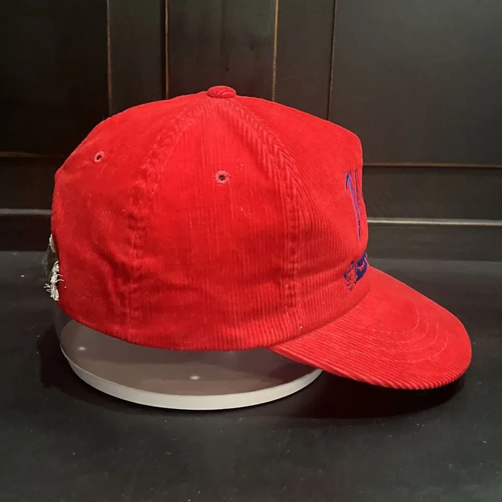 Vintage 80s Hazlewood Arizona Wildcats Red  Corduroy Script Strapback Hat